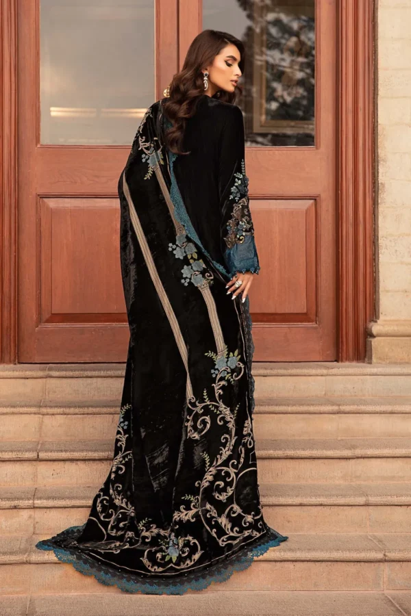 Maria B Winter Luxe Embroidered Velvet Suit | DL-1208