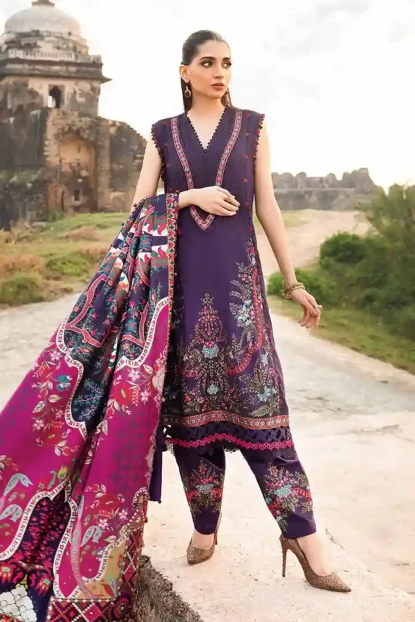 Maria B M Prints Printed Linen Suit | MPT-2402-A