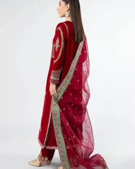 Maria B Embroidered Velvet Suit | SF-W24-34
