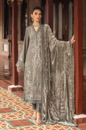 Maria B Winter Luxe Embroidered Velvet Suit | DL-1209