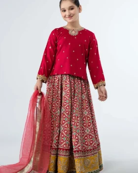 Maria B Kids Embroidered Linen Suit | MKD-W24-04