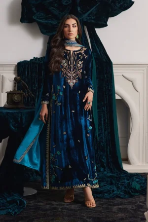 Farah Talib Aziz Velvets Dio Shirt And Dupatta