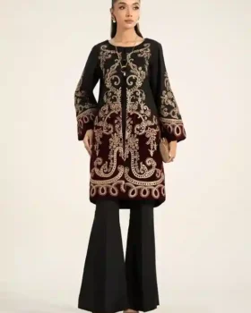 Maria B Embroidered Khaddar Suit | DW-W24-113