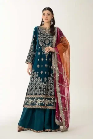 Maria B Embroidered Velvet Suit | SF-W24-05