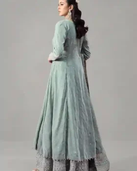 Maria B 3 Piece Embroidered Velvet Suit | SF-W24-12