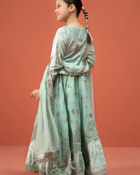 Maria B Kids Embroidered Velvet Suit | MKS-W24-14