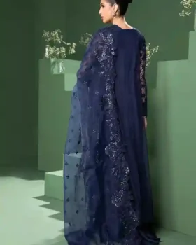 Maria B 3 3 Piece Embroidered Net Suit | SF-W24-44