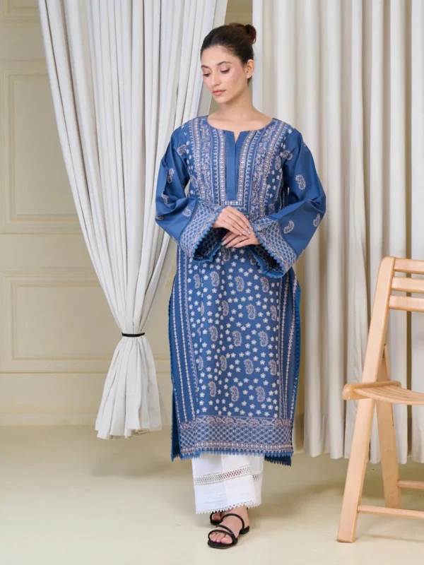 Agha Noor Pure Embroidered Cambric Shirt KJ-4285