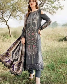 Maria B M Prints Printed Linen Suit | MPT-2406-A