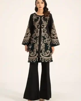 Maria B 3 Piece Embroidered Khaddar Suit | DW-W24-113