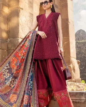 Maria B M Prints Printed Linen Suit | MPT-2407-B