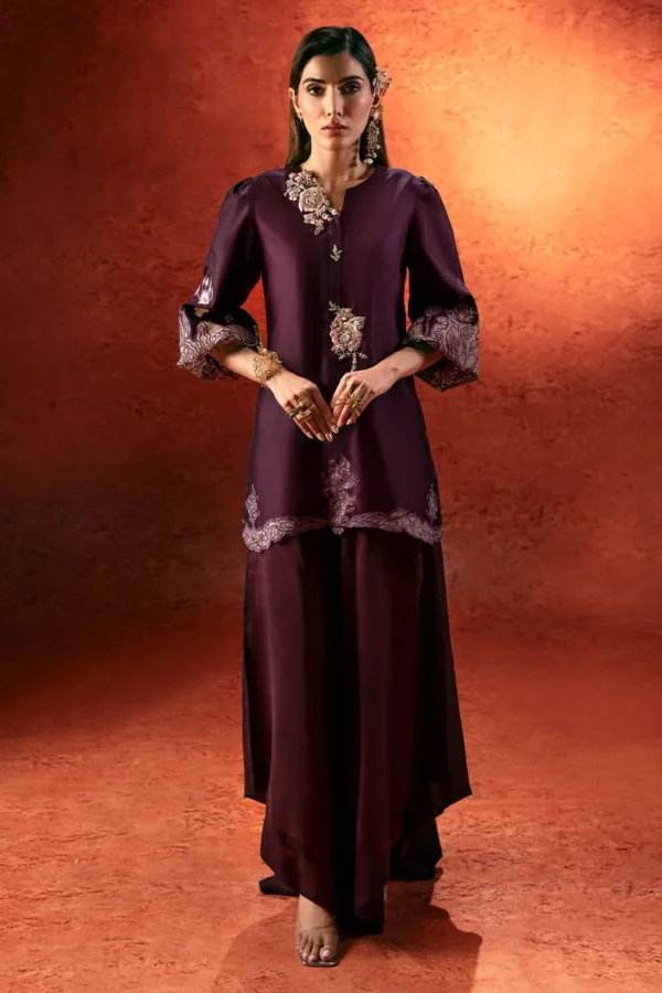 Zainab Salman Crystique Silk | Plum Blossom