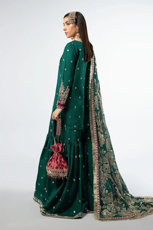 Maria B Embroidered Raw Silk Suit | SF-W24-06