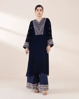 Sapphire Festive 2 Piece - Embroidered Velvet Suit