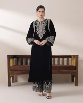 Sapphire Festive 2 Piece - Embroidered Velvet Suit