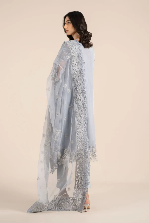 Maria B Embroidered Organza Suit | SF-EF25-51