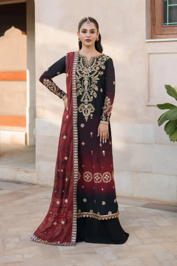 Iznik Bandhani UE-330 Embroidered Chiffon