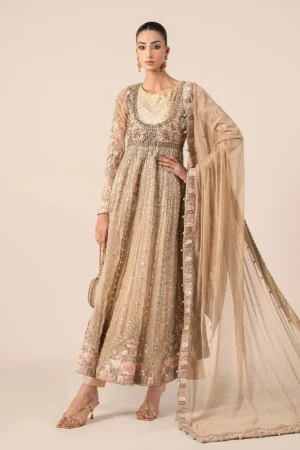 Maria B Embroidered Organza Suit | SF-EF25-43