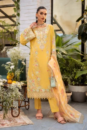 Maria B Embroidered Lawn Suit | DW-EF25-05/A