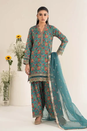 Maria B Embroidered Lawn Suit | DW-EF25-09