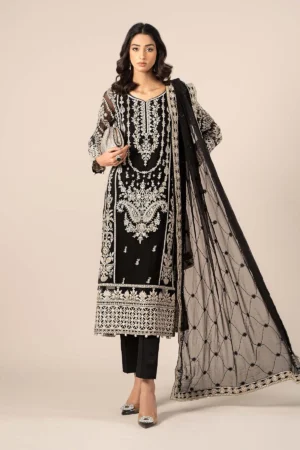 Maria B Embroidered Chiffon Suit | SF-EF25-20