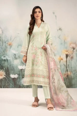 Maria B Embroidered Dobby Lawn Suit | DW-EF25-151