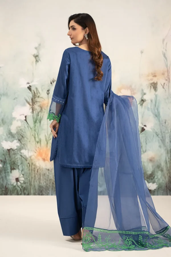 Maria B Embroidered Self Jacquard Lawn Suit | DW-EF25-15