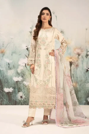 Maria B Self Jacquard Lawn Suit | DW-EF25-47