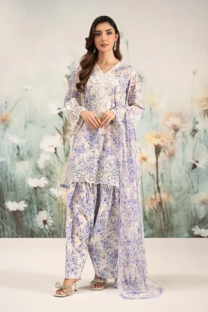 Maria B Printed Lawn Suit | DW-EF25-36