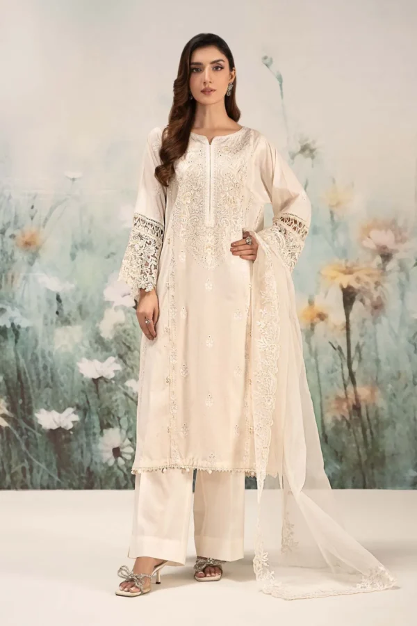 Maria B Embroidered Lawn Suit | DW-EF25-95