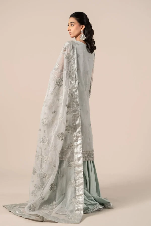 Maria B Embroidered Organza Suit | SF-EF25-24