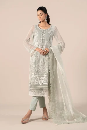 Maria B Embroidered Chiffon Suit | SF-EF25-34