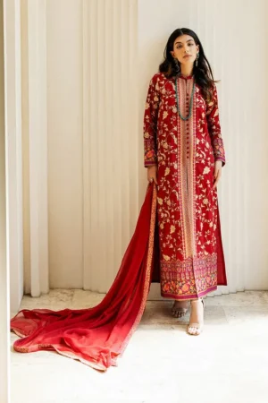 Zainab Chottani Crimson Charm Kashmiri Embroidery