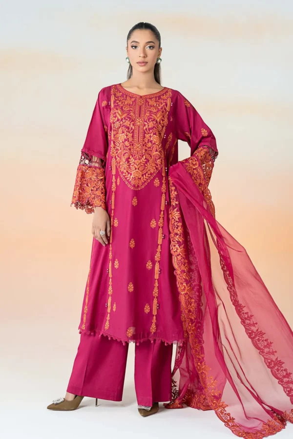 Maria B Embroidered Lawn Suit | DW-EF25-95