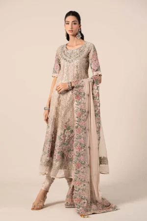 Maria B Embroidered Organza Suit | SF-EF25-42