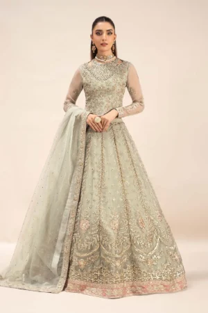 Maria B Embroidered Organza Suit | SF-EF25-55