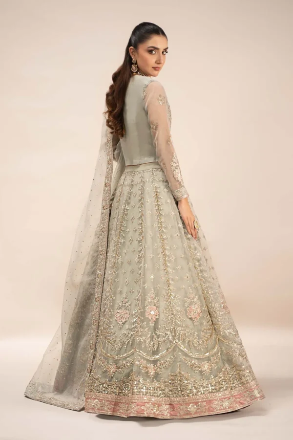 Maria B Embroidered Organza Suit | SF-EF25-55