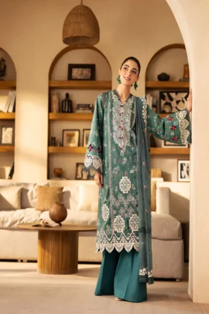 Maryam Hussain Luxury Lawn - Seashell