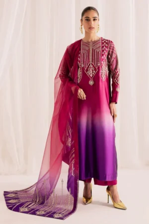 Nureh Embroidered Chiffon Angrakha - NP-613