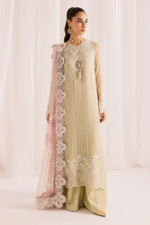 Nureh Embroidered Chiffon Angrakha - NP-614