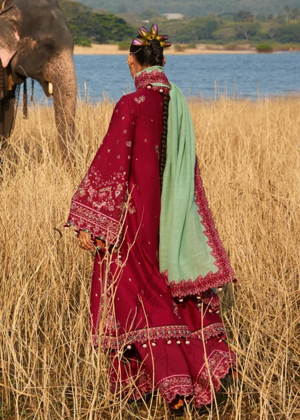 Hussain Rehar Luxury Lawn 25 - Mahogany