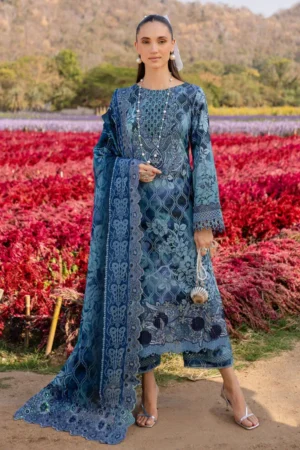 Nureh Bloom Embroidered Lawn - BL-03