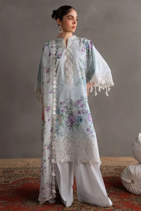 Cross Stitch Eid Lawn 25 - Ocean Breeze