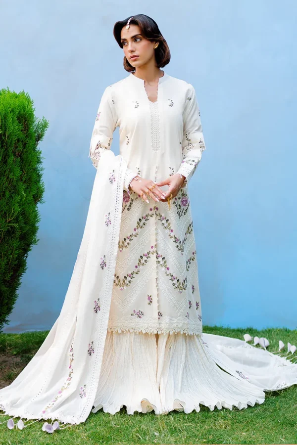 Cross Stitch Eid Lawn 25 - Petal Paradise