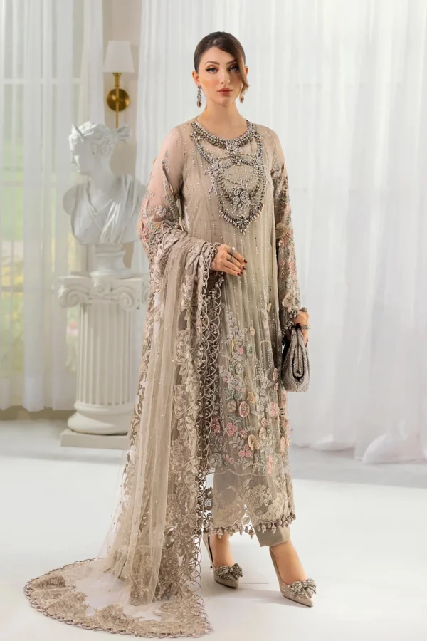 Maria B Embroidered Chiffon | MPC-25-107