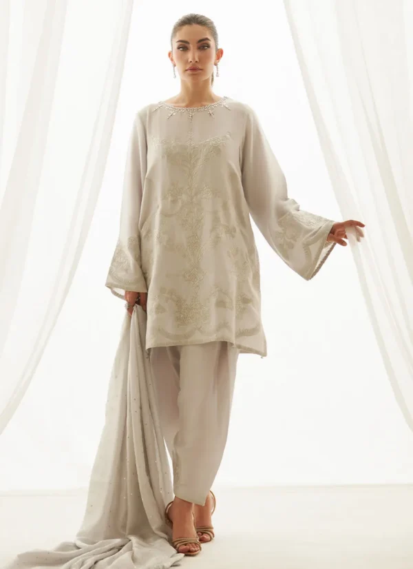 Farah Talib Aziz Wedding Luxe Pret - Ziva Silver