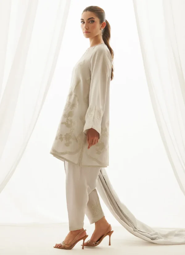 Farah Talib Aziz Wedding Luxe Pret - Ziva Silver