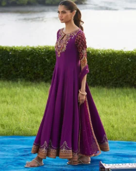 Farah Talib Aziz Mayna Festive Luxe Pret - Pehil Purple