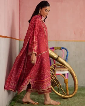 Farah Talib Aziz Mayna Festive Prints - Inuki Maroon