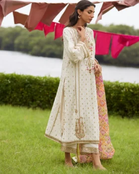 Farah Talib Aziz Mayna Festive Luxe Pret - Ember Ivory